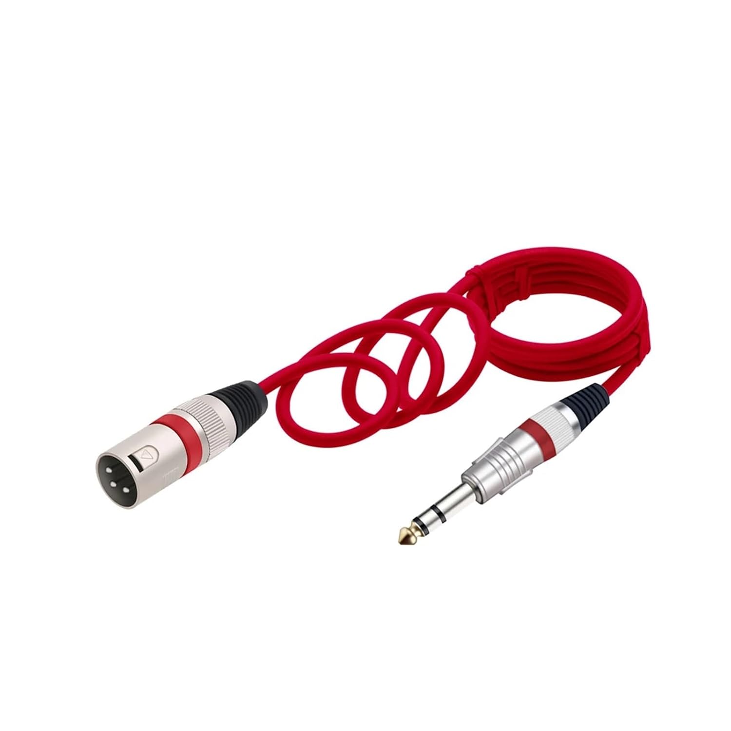Microphone Cable Stereo Jack 6.35mm 6.5mm Male to XLR 3 Pin Male 6.3mm 1/4" to Microphone Audio Cable for Speakers Guitar Amplifier(Black,1.5m)