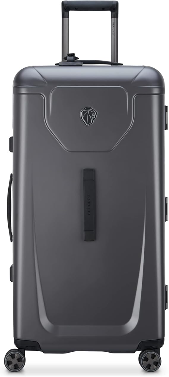 review Peugeot Voyages Hardside Luggage with Spinner Wheels, Anthracite, 29 Inch Trunk