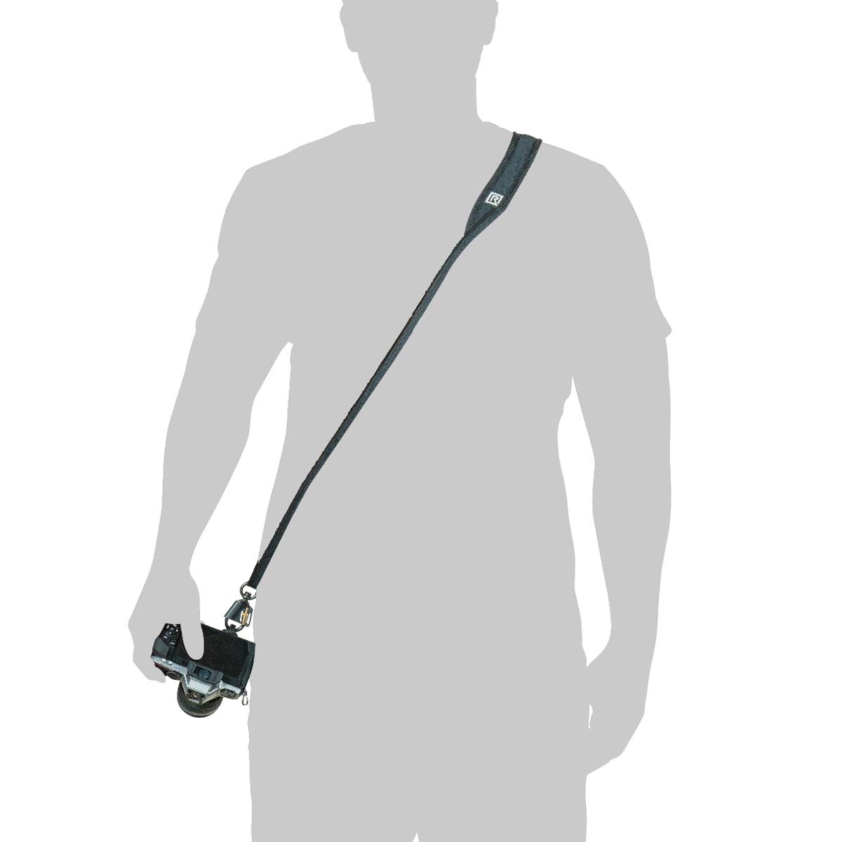 BlackRapid Breathe Street BK/BK - Cinghia per fotocamera, 1 cinghia di sicurezza inclusa