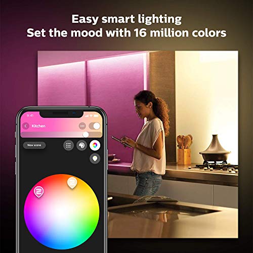 Philips Hue 2-Pack Bluetooth Smart Lightstrip Plus 2m/6ft Base Kit with Plug, (Voice Compatible with Amazon Alexa, Apple Homekit and Google Home), white (555334-2)