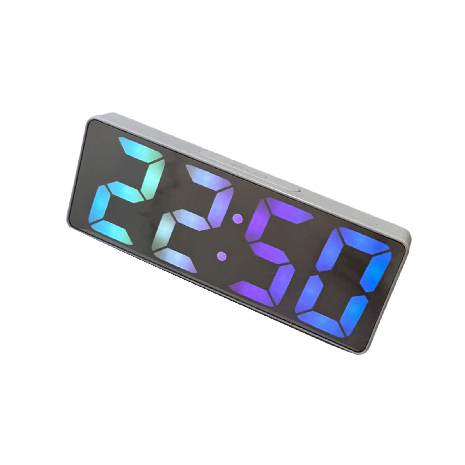 NVOQILIN Multifunctional Mirrored LED Display Alarm Clock Temperature Display Electronic Clock Suitable for Study and Work LED Glass Alarm