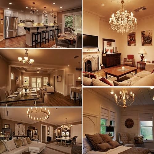 E27 Led Candle Bulb,SES Filament Edison Screw Light Bulbs, Non-Dimmable 6w 60W Equivalent, Warm White 2700K C35 Glass Candle Bulbs, 600lm,Pack of 5 - Image 5