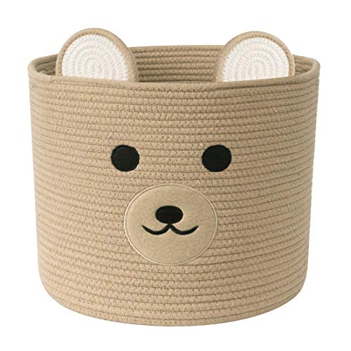 Image of UBBCARE Tall Laundry Hamper - 16 x 20 inches, Large Woven Rope Storage Basket with Handles, Laundry basket for Blankets, Dirty Clothes, Toys and Shoes in Living Room, Bedroom, BLACK