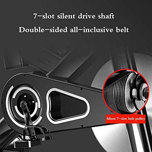 LMZZGAOYANQING Exercise Spin Bike Static Indoor Home Gym Workout Cycling Fitness Cardio Bike with LCD Monitor, 18Kg Flywheel Tablet and Drinks Holder