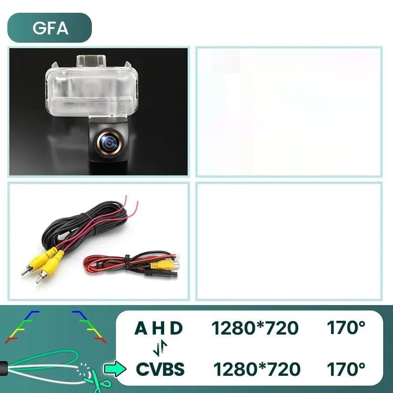 Telecamera per retromarcia 720P per veicolo 8 LED Night Vision 170 ° linea di parcheggio per BMW VW Passat Golf Toyota  34