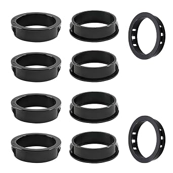 Haruyuki Cable Bushing 10 Pieces SB-38 Snap-in Wire Cable Hose Hole Bushing Grommets Black Nylon Round Snap Grommet Fasteners 1-1/2 Inch Mounting Diameter for Wiring Cord Hose Insulating Tubing
