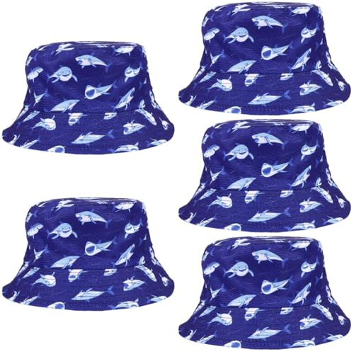 Bob Imprimé Requin en Polyester Navy pour Femme et Enfant