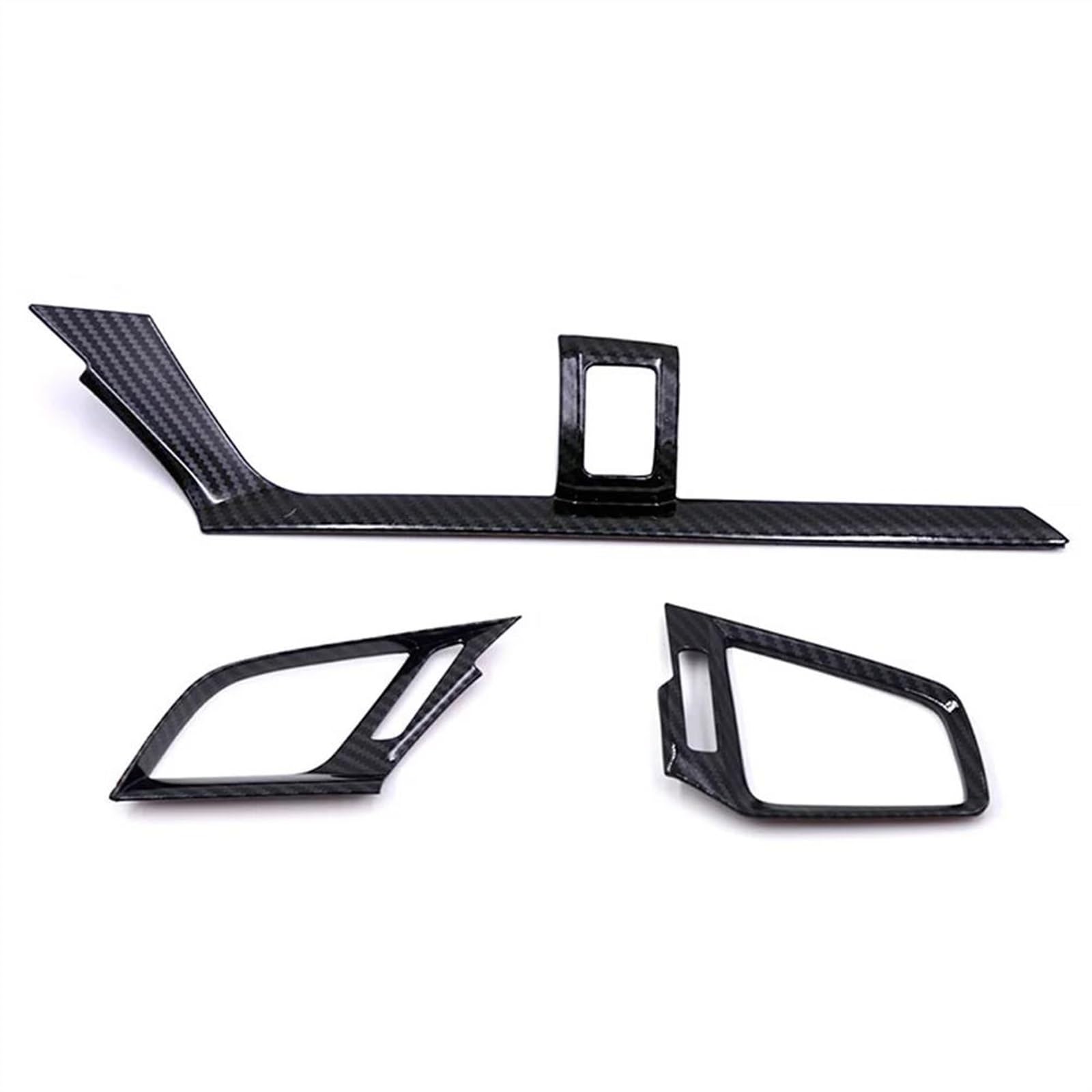 Molduras Decorativas En Fibra De Carbono Para Salidas De Aire Del Salpicadero, Compatible Con Honda Civic 10ª Gen (2016-2021), LHD, Juego De 3 Piezas, ABS