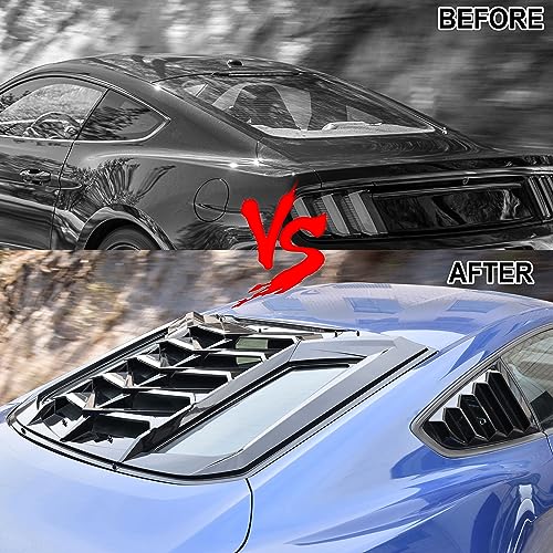 KEWISAUTO Rear & Side Window Louvers Sets for 2015-2024 Ford Mustang by KEWISAUTO - Used condition - Image 5