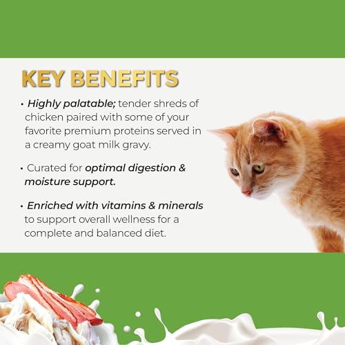 Fussie Cat Wet Canned Cat Food in Goat Milk,Variety Pack of Flavors, 2.47-oz cans,and Can Cover- Pack of 12, 3 Flavor Pack