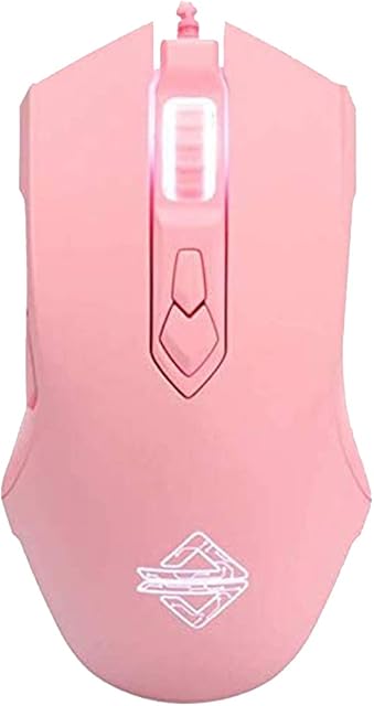 LexonElec Wired RGB Gaming Mouse, 2500 DPI 7 Buttons, Ergonomic LED Backlit USB Gamer Mice Computer Laptop PC, Compatible with XBOX PC Mac OS Linux - Pink