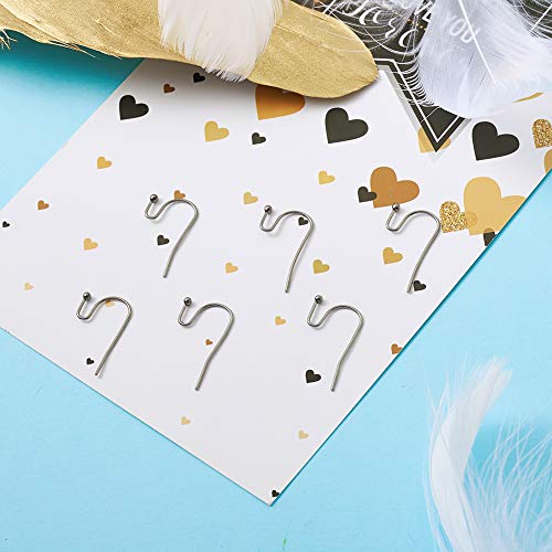 Kissitty 300-Piece Hypoallergenic Stainless Steel French Hook Ball Dot Ear Wires 22X12X2Mm Dangle Earring Findings For Diy Jewelry Making #TOP2