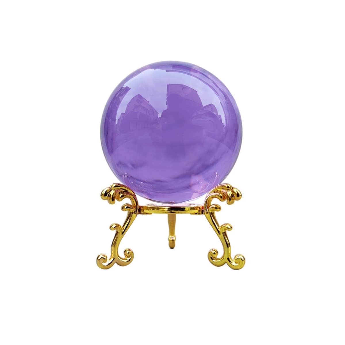 Esfera de cuarzo natural morado de 80 mm para decoración de salón moderno