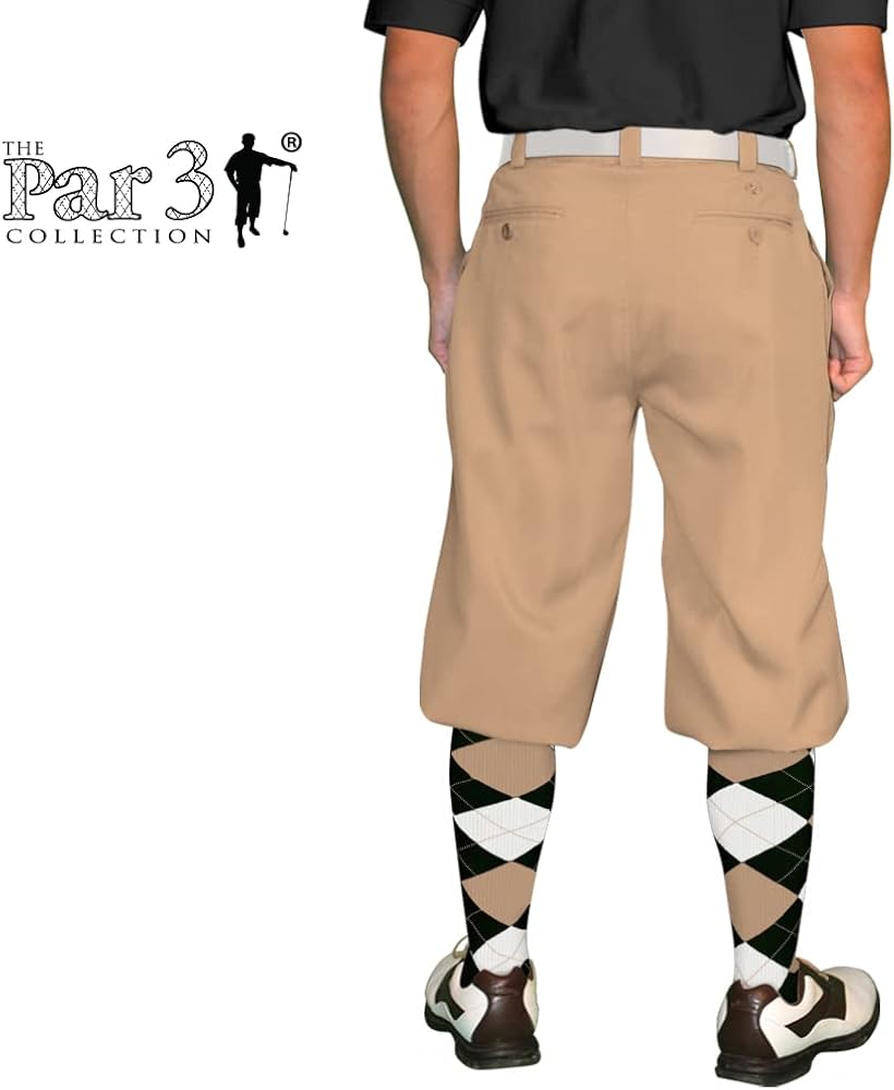 Amazon.com : Golf Knickers Khaki Microfiber (Plus Fours) for Men