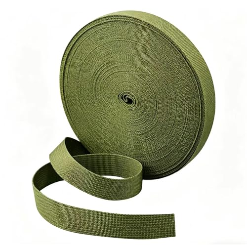 HanyHere 1 Roll 65.6 Feet Tree Tie for Plant Support Garden Strap 1 Inch Width Staking and Guying Material 1,800 Lbs Strength (Army Green)