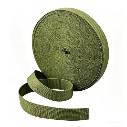 HanyHere 1 Roll 65.6 Feet Tree Tie for Plant Support Garden Strap 1 Inch Width Staking and Guying Material 1,800 Lbs Strength (Army Green)