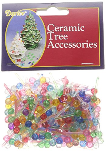 Darice Ceramic Christmas Tree Bulb .25" 250/Pkg-Mini Globe-Multi