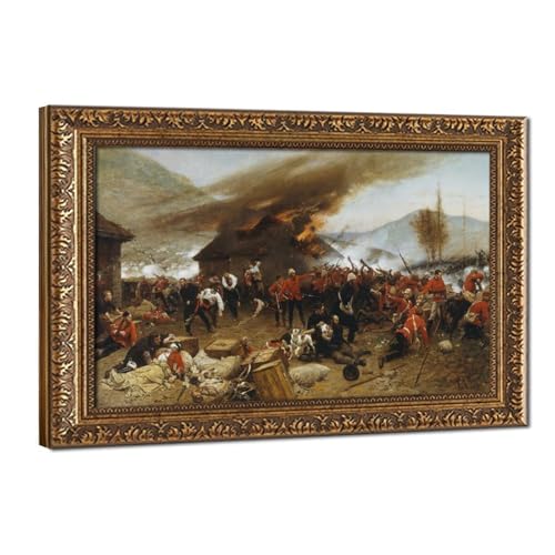 Peinture Rorke's Drift De Neuville - Cadre mural complet pour habiller un bureau vide