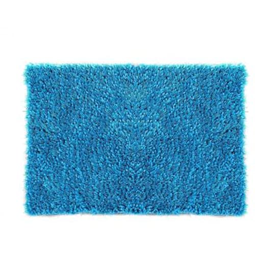 Image of Anti Skid Doormats for Home and Office Entrance Living Room and Bathroom Mats | Entrance Door Mats for Home and Office Entryway. (Solid Turquoise, 16x24)