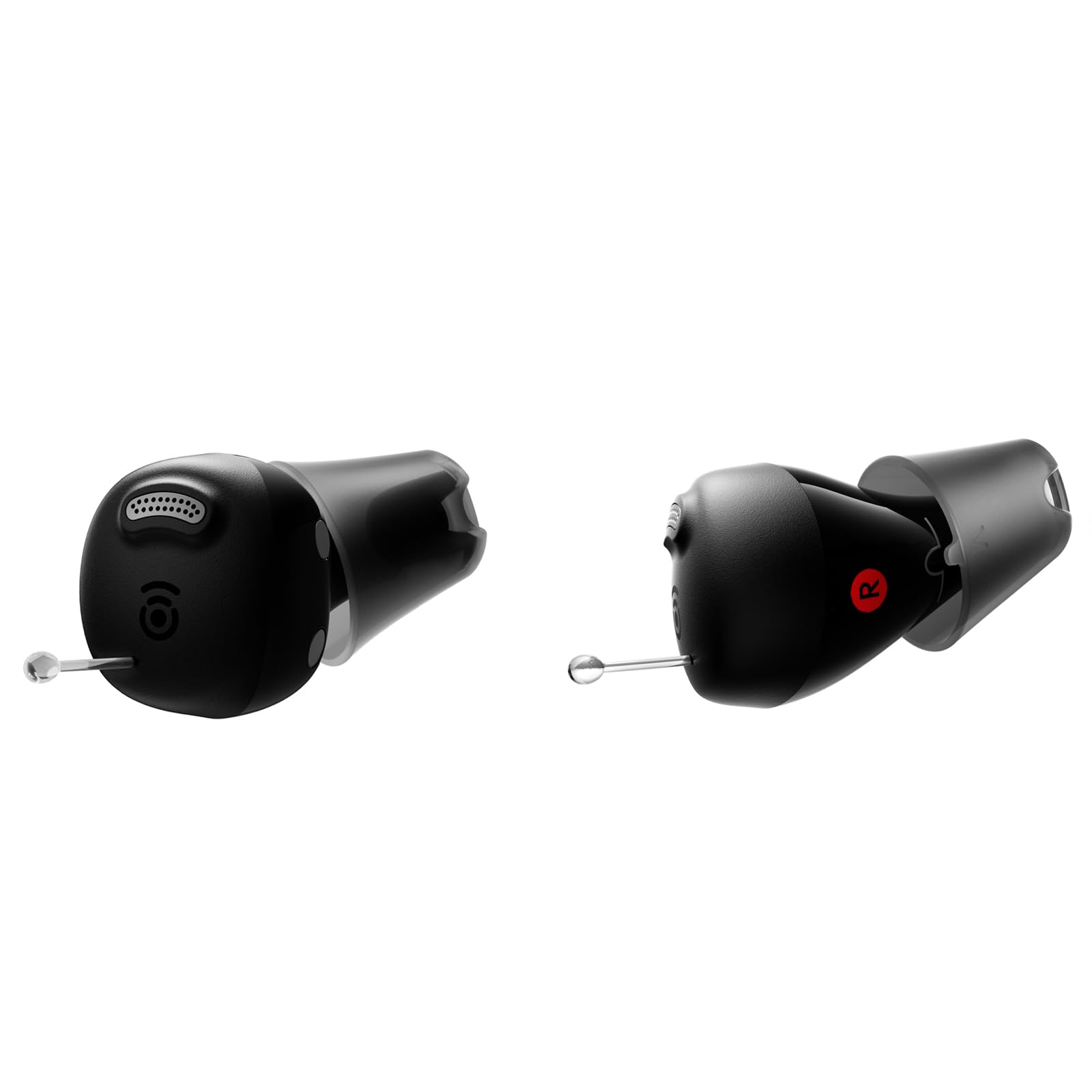 Cearvol Nano Amplificatore del Suono per Anziani, Custodia di Ricarica con Controllo, 3 Modalità, 3 Programmi Sonori, Senza Fischi, Senza Bluetooth/App, Mezzanotte