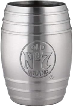 Jack Daniels Barrel Stainless Steel Shot Glass Bug Logo