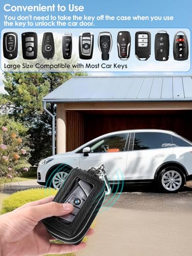 Image of Keychain, Key Finder Built-in Anti-Loss Tracker, Heavy Duty Key Holder, Premium Stainless Steel Keychain Carabiner Car Key Chains with GPS Global Locator Tracking Waterproof (B-Black)