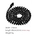 SINLEO Titanium Stainless Steel Small Beads Ball Chain Necklace for Men Women Dog Tag Link Chain Black 2.4MM 26 Inches