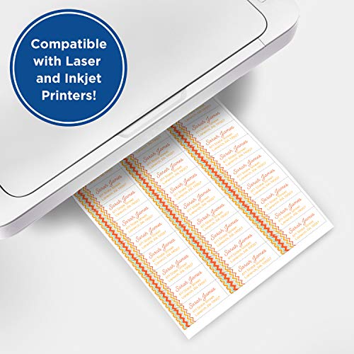 Printworks White Matte Address Labels For Inkjet Or Laser Printers Or Copiers, 100% Recycled, 12 Sheets/Pack, 1 Inch X 2.625 Inch, 00487 #TOP4