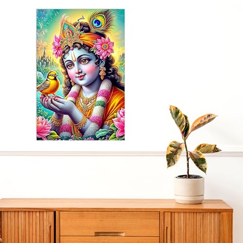 Image of Twinster Bal krishna Posters Photo for Pregnant Women, Baby Poster Self Adhesive (Size 45 cm by 30 cm) Pack of 1 (Design 14)
