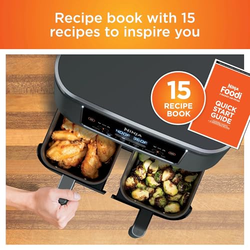 Ninja Foodi 6-in-1 8-Qt 2-Basket Air Fryer in Use