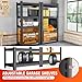 Hymnxemo Storage Shelves, Heavy Duty Storage Shelves, Adjustable Metal Steel Utility Shelf, Easy Assembly Rack Garage Storage for Tools, Basement,Warehouse（63