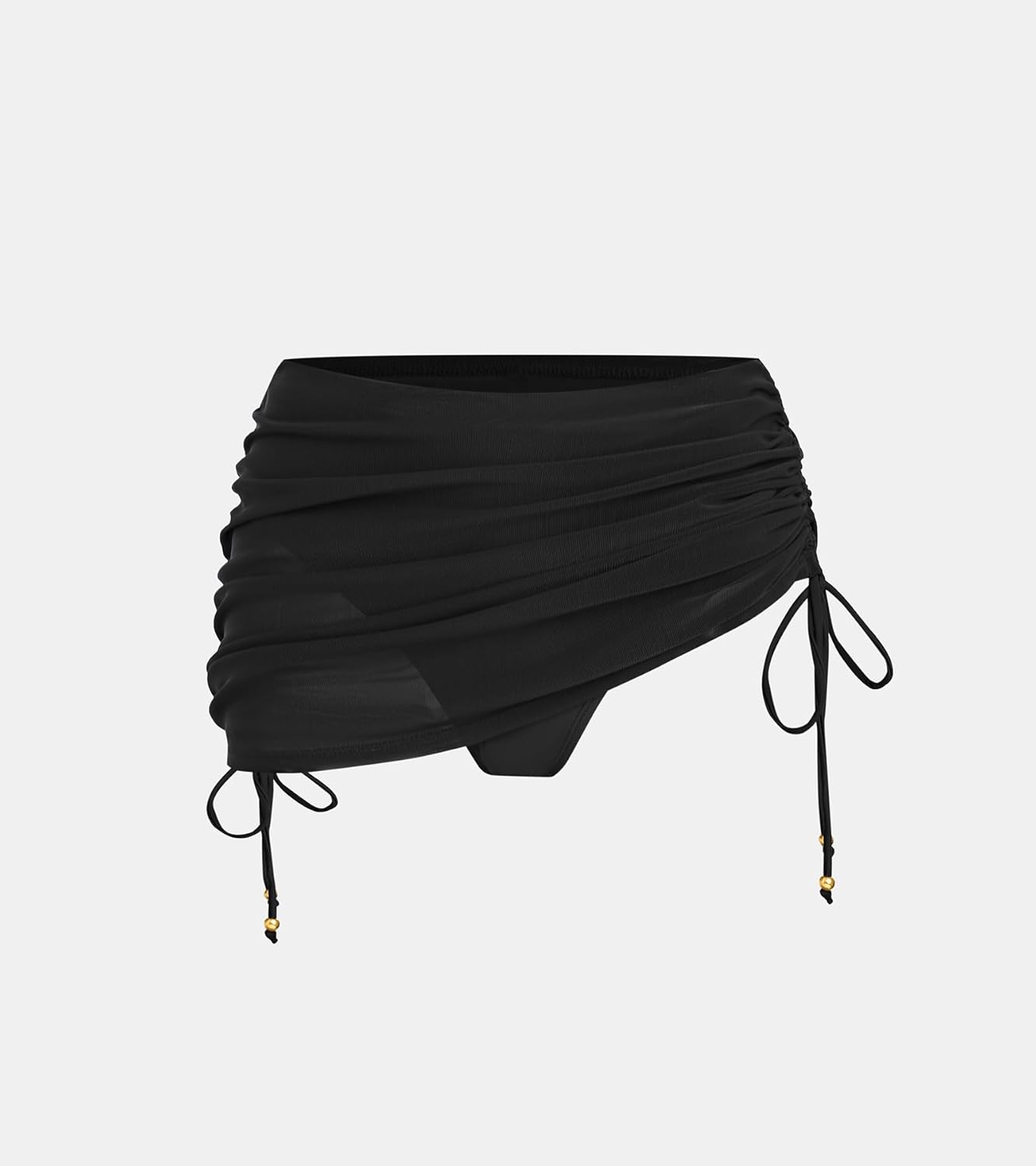 CUPSHE Women's Swimsuit Bikini Bottom Swim Skirt Mesh Side Ruching Drawstring Full Coverage - Image 6