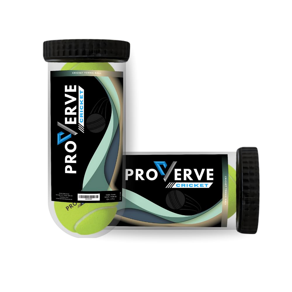 PROVERVE Cricket Ball Professional with Jar for Cricket Tournament, Premium Performance High Bounce Rubber Ball (2 Jars)