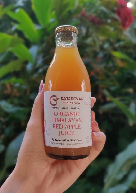 Satjeevan Organic Himalayan Red Apple Juice, 200ml, Glass Bottle, Preservative-Free-image-32