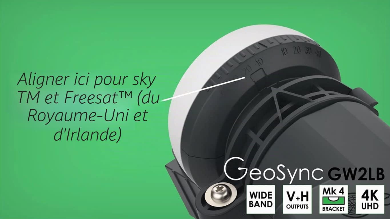 Wideband LNB pour parabole satellite Freesat 4K HD SKY Q TV récepteur satellite puissance corne Design avec support au niveau de l'esprit