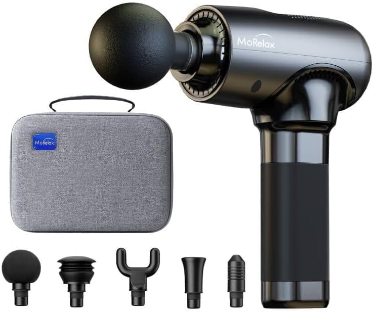 Massage Gun Deep Tissue,Portable Percussion Muscle Massager for Whole Body Back Pain Relief,Electric Handheld Sport Massager with 5 Massage Heads 5 Speed,Best Gift for Him/Her/Mother/Father