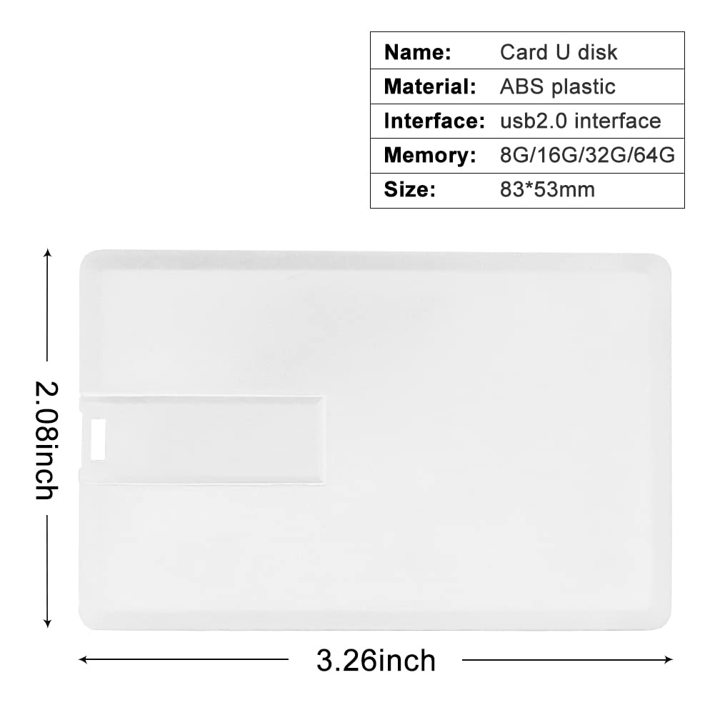 32GB Weiße Karten USB-Stick USB-Flash-Laufwerk Geschenke für Kinder Freund (32GB,Weiße Karten) - 3
