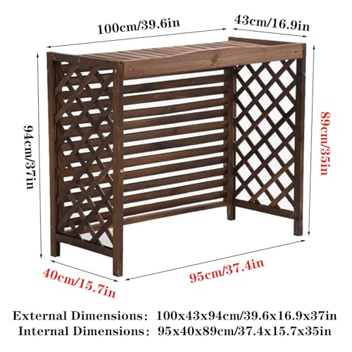 Abri pour climatiseur extérieur en bois massif au design haut de gamme - 3
