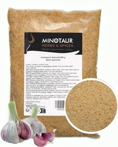 Minotaur Spices | Knoblauch granulat, Knoblauch granuliert 2 x 500g (1 Kg)