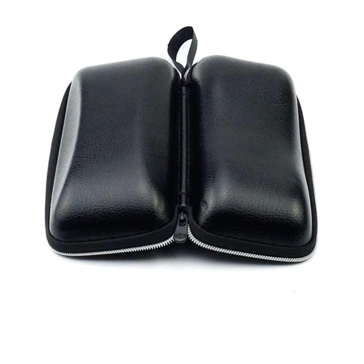 GALPADA Pu Leather Sunglasses Case Universal Fit Anti-pressure Zipper Box for Sports Portable Glasses Case Hook