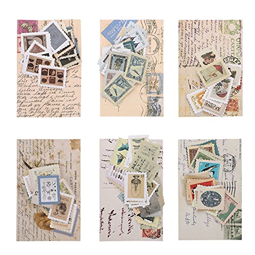 EXCEART 6 Sacos de Selo Postal Do Vintage Scrapbooking Retro Papelaria para Scrapbooking Planejadore