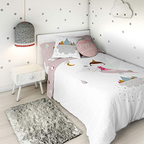 HACIENDO EL INDIO Funda nórdica Reversible Wonderland Pink Cama 105 c