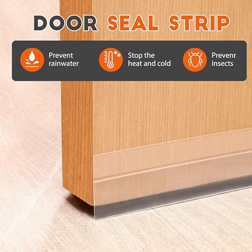 Image of EVEN Silicon Door Seal, Weather Stripping Door Seal, Window Weather Stripping, Silicone Seal Strip, Door Draft Stopper for Adhesive Doors Windows and Shower Glass Gaps (44 x 6 mtr)