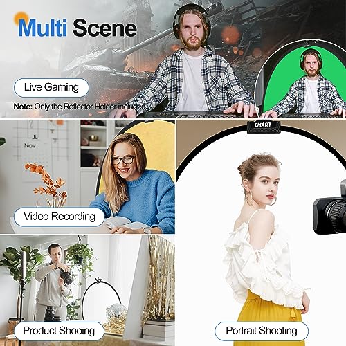 Image of EMART 7 Ft Light Stand for Photography, Portable Photo Video Tripod Stand x 2 Pack +Photography Reflector Holder x 2 Pack for for Speedlight, Flash, Softbox, Umbrella, Strobe Light, Camera, Photograpy