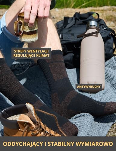 Basic Treasure 4 pary skarpet trekkingowych dla mężczyzn i kobiet, przeciw obtarciom skarpety trekkingowe, skarpety sportowe, outdoorowe skarpety turystyczne, miks, 43-46 EU