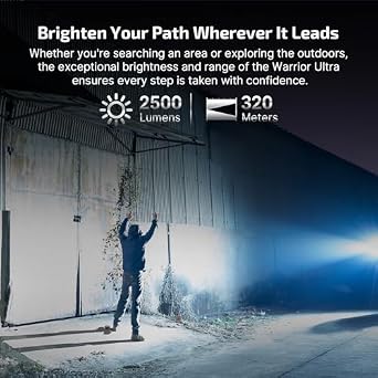 OLIGHT Warrior Ultra 2500 Lumens Tactical Flashlight Bundle Seeker 4 Pro Rechargeable Flashlights