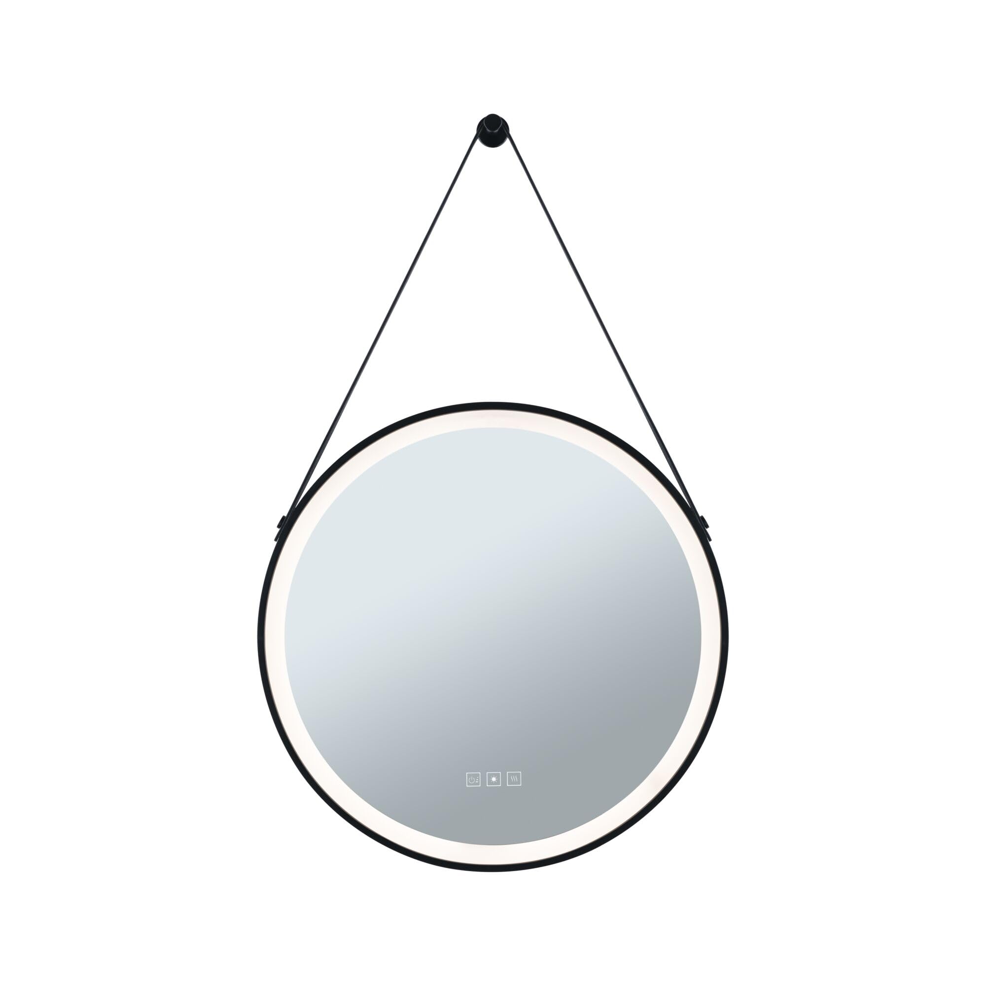 Paulmann 71089 LED Leuchtspiegel Mirra IP44 White Switch 750lm 230V 11,5W dimmbar Schwarz, Spiegel Badleuchte