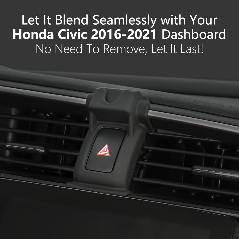 CLEC Car Phone Holder Fit for Civic 2016-2021 Custom Rotatable for Magsafe Cell Phone Mount [20 Strong Magnets] [Hands Free]