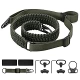 VVAAGG 2 Point QD Rifle Sling with Sling Swivel Mounts, Two-Point Paracord Gun Sling with Quick-Adju