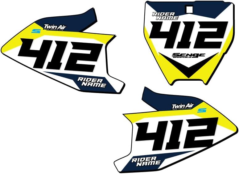 2018-2023 MINI TC 50 SG63 Custom MX Number Plates Senge Graphics Kit Compatible with Husqvarna